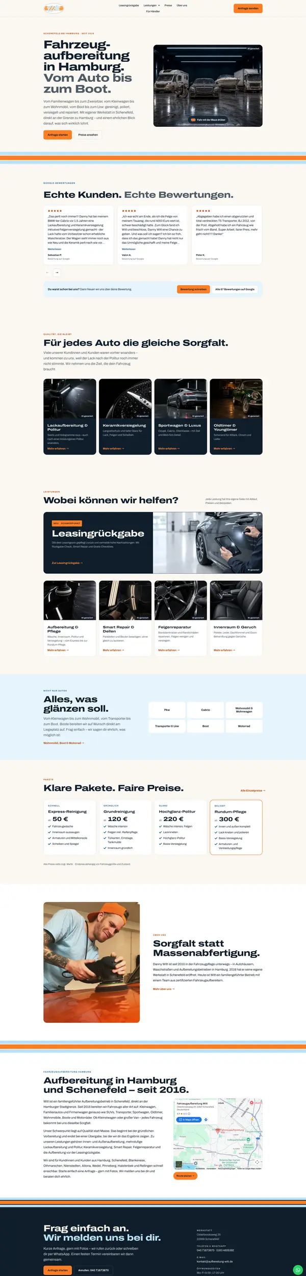 Website Aufbereitung Witt
