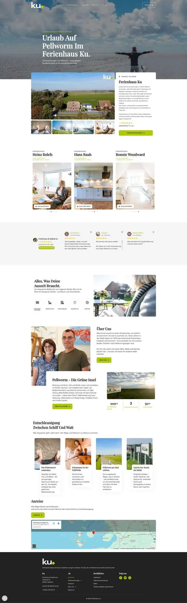 Website Ferienhaus ku